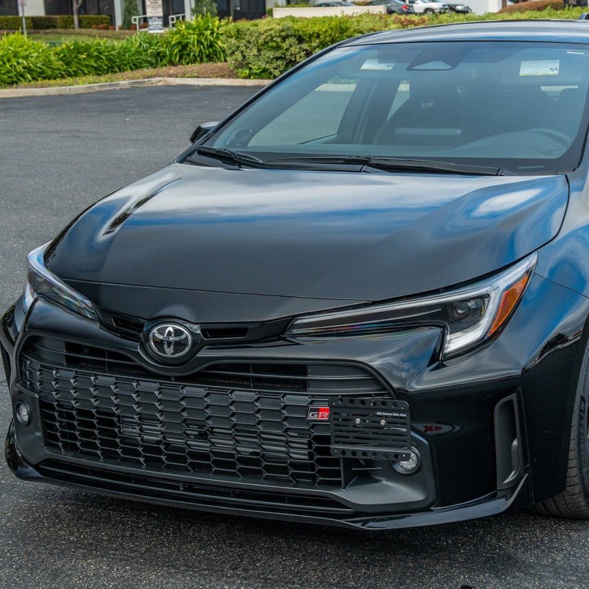 Toyota GR Corolla GZEA14 Tow Hook License Plate Mount Bracket Adjustable Aluminum 2023-Up