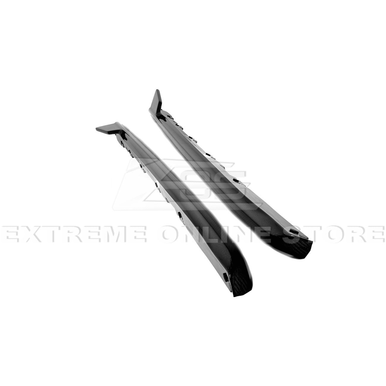 Subaru WRX STI VA CS Version 2 Carbon Fiber Primer Black Side Skirts Rocker Panels 2015-2021