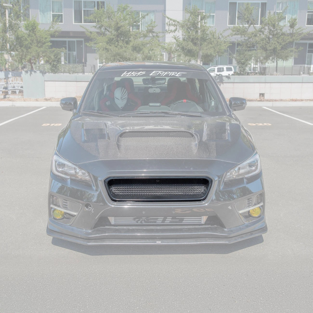 Subaru WRX STI VA CS Style Carbon Fiber Front Grille Cover 2015-2017