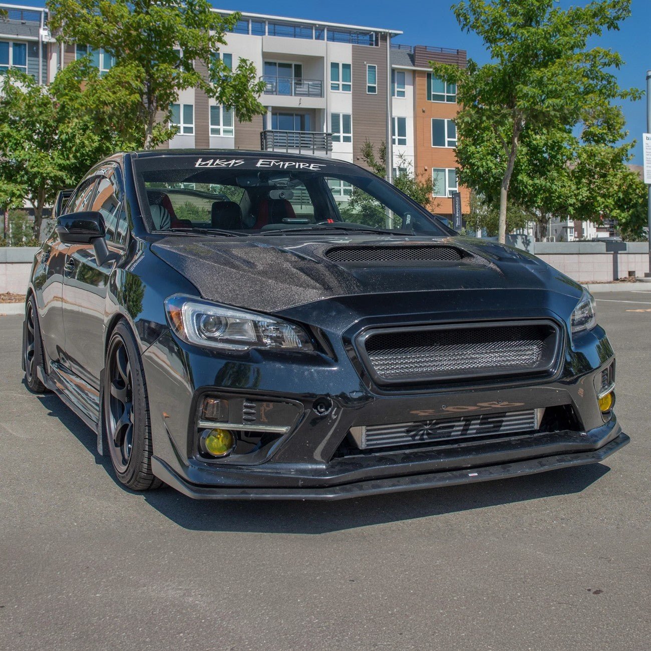 Subaru WRX STI VA CS Style Carbon Fiber Front Grille Cover 2015-2017