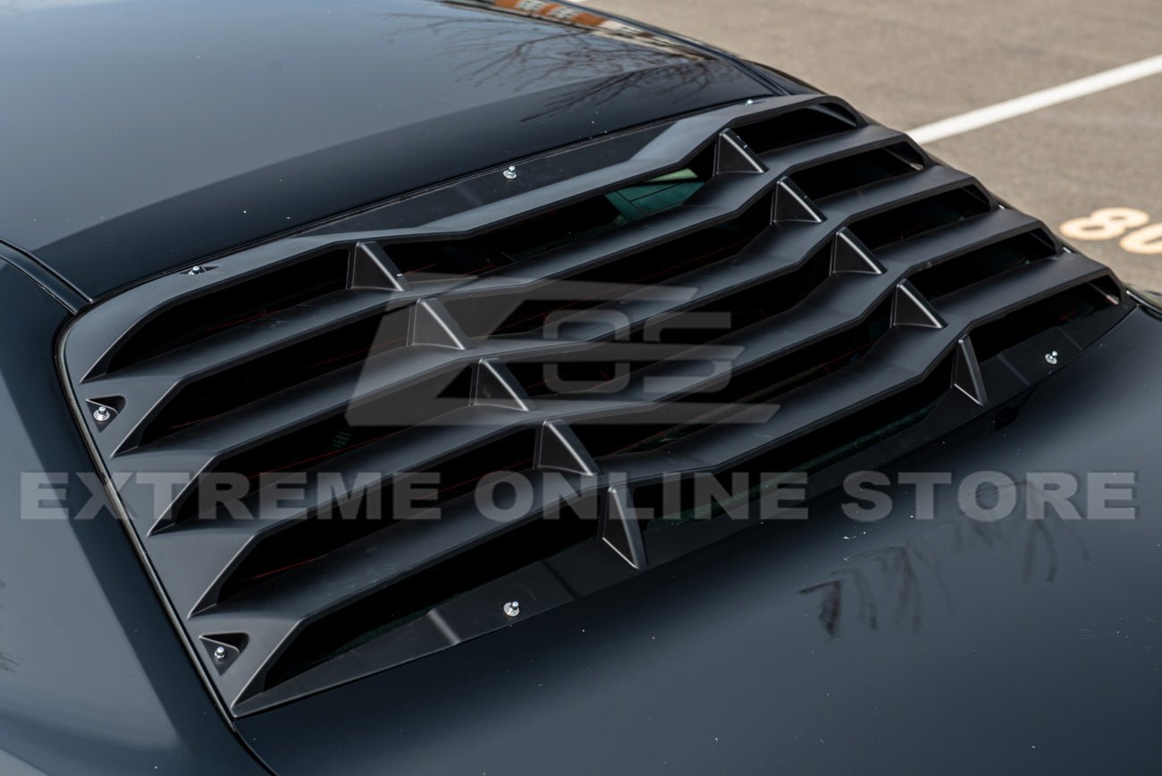 Dodge Challenger LC Primer Black Rear Window Louver Sun Shade Cover 2008-Up
