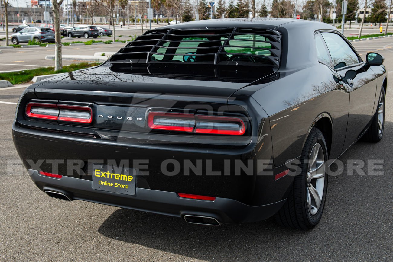 Dodge Challenger LC Primer Black Rear Window Louver Sun Shade Cover 2008-Up