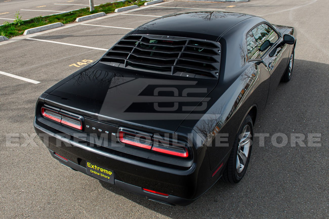 Dodge Challenger LC Primer Black Rear Window Louver Sun Shade Cover 2008-Up