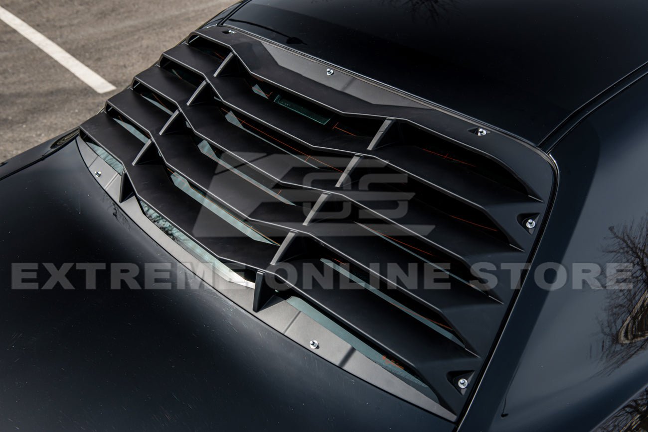Dodge Challenger LC Primer Black Rear Window Louver Sun Shade Cover 2008-Up