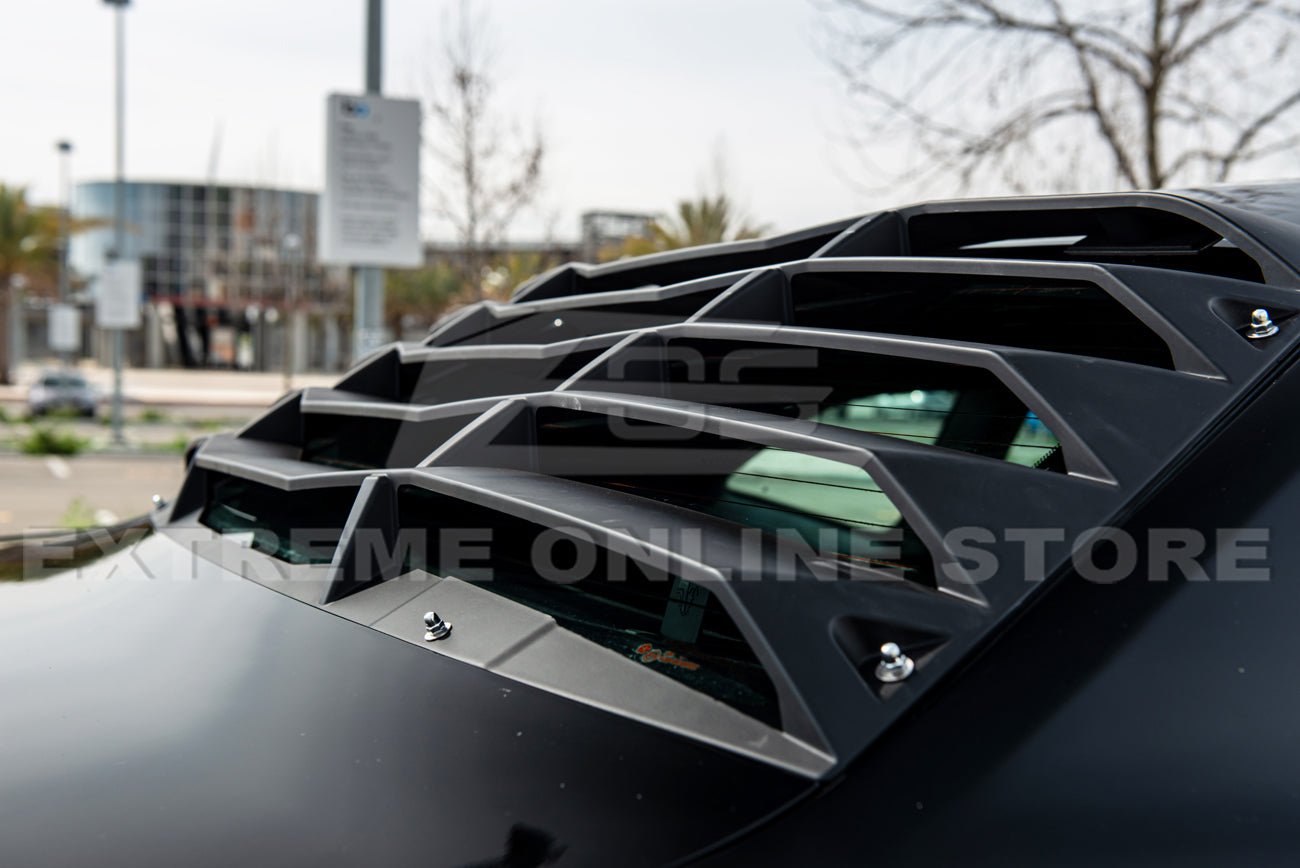 Dodge Challenger LC Primer Black Rear Window Louver Sun Shade Cover 2008-Up
