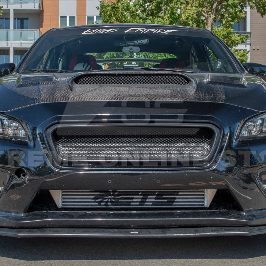 Subaru WRX STI VA CS Style Carbon Fiber Front Grille Cover 2015-2017