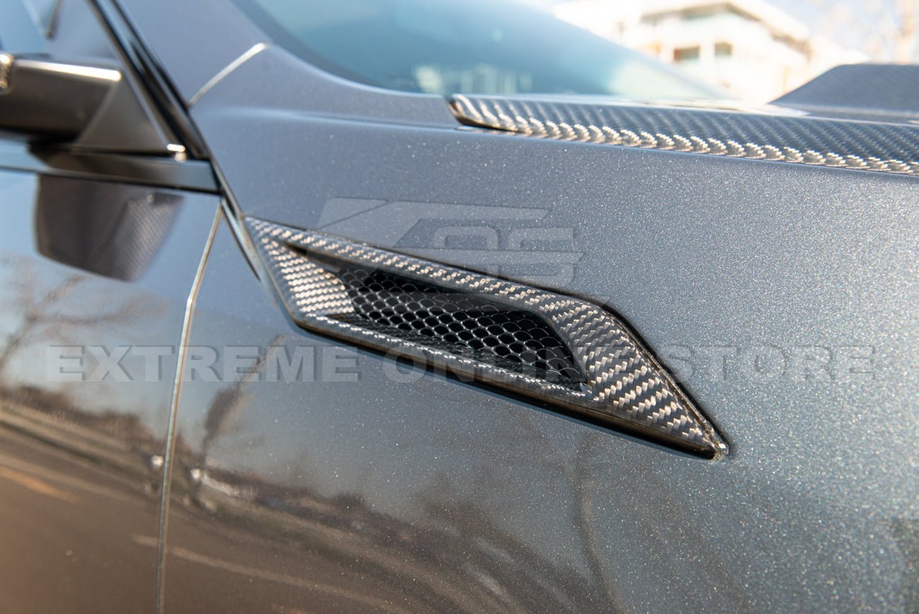 Cadillac CTS-V V2 Factory Style Dry Carbon Fiber Side Fender Vents 2009-2015