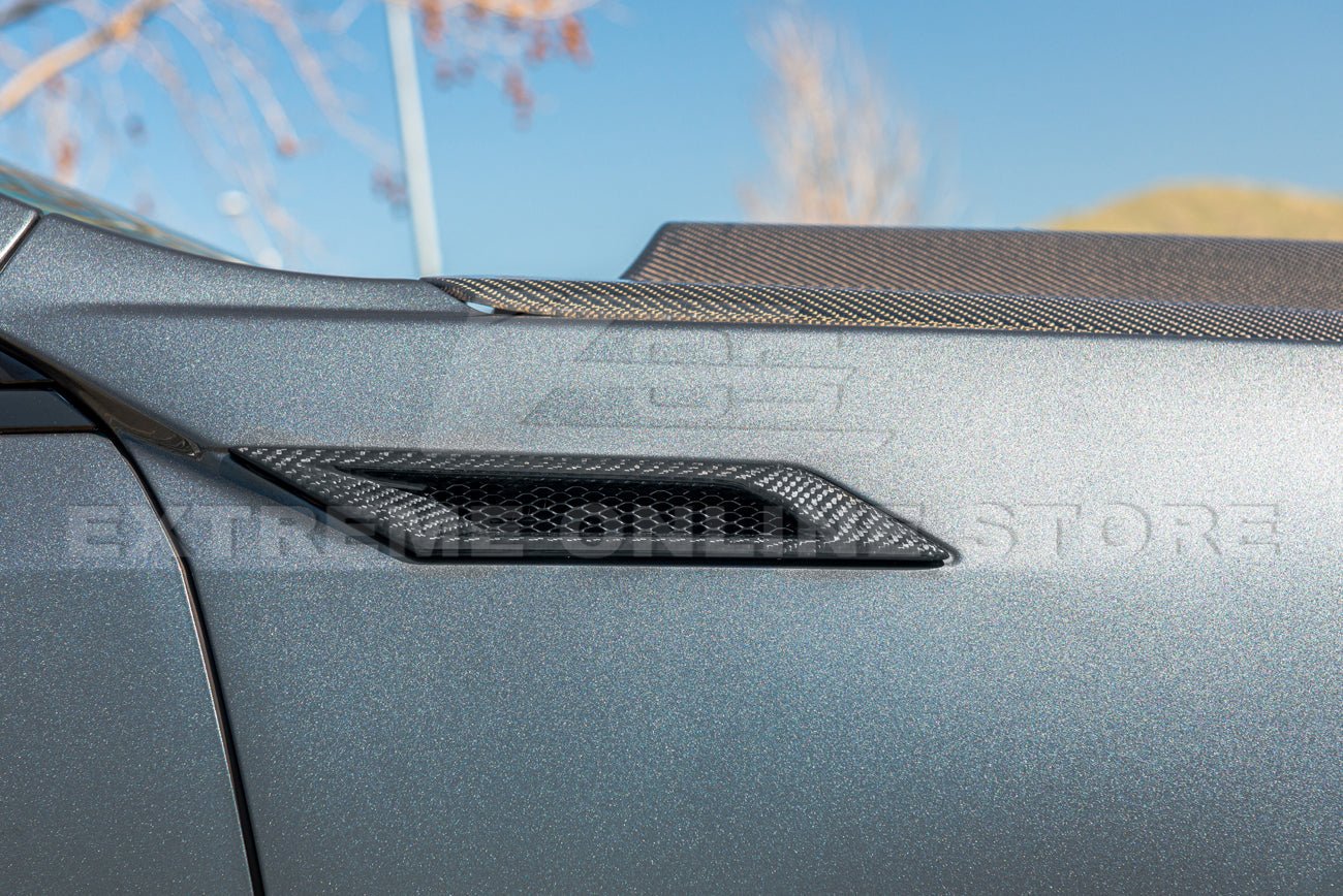Cadillac CTS-V V2 Factory Style Dry Carbon Fiber Side Fender Vents 2009-2015