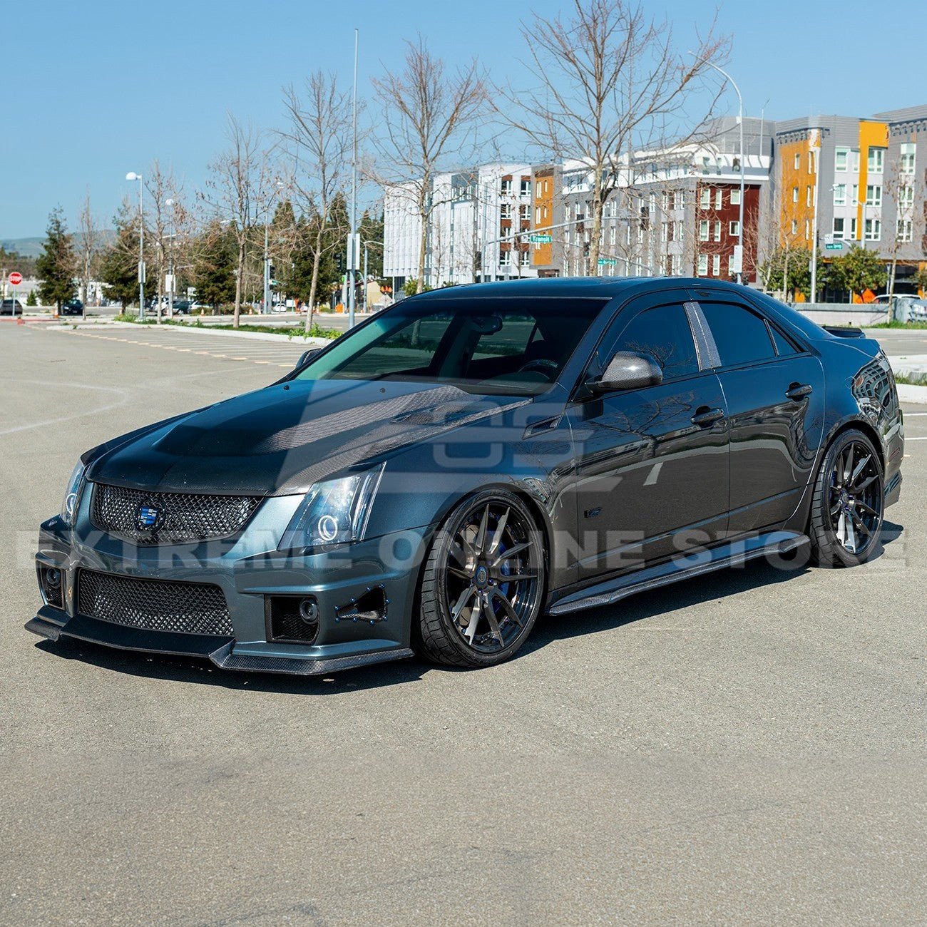 Cadillac CTS-V Carbon Fiber Front Lip & Side Skirt Package 2003–2008