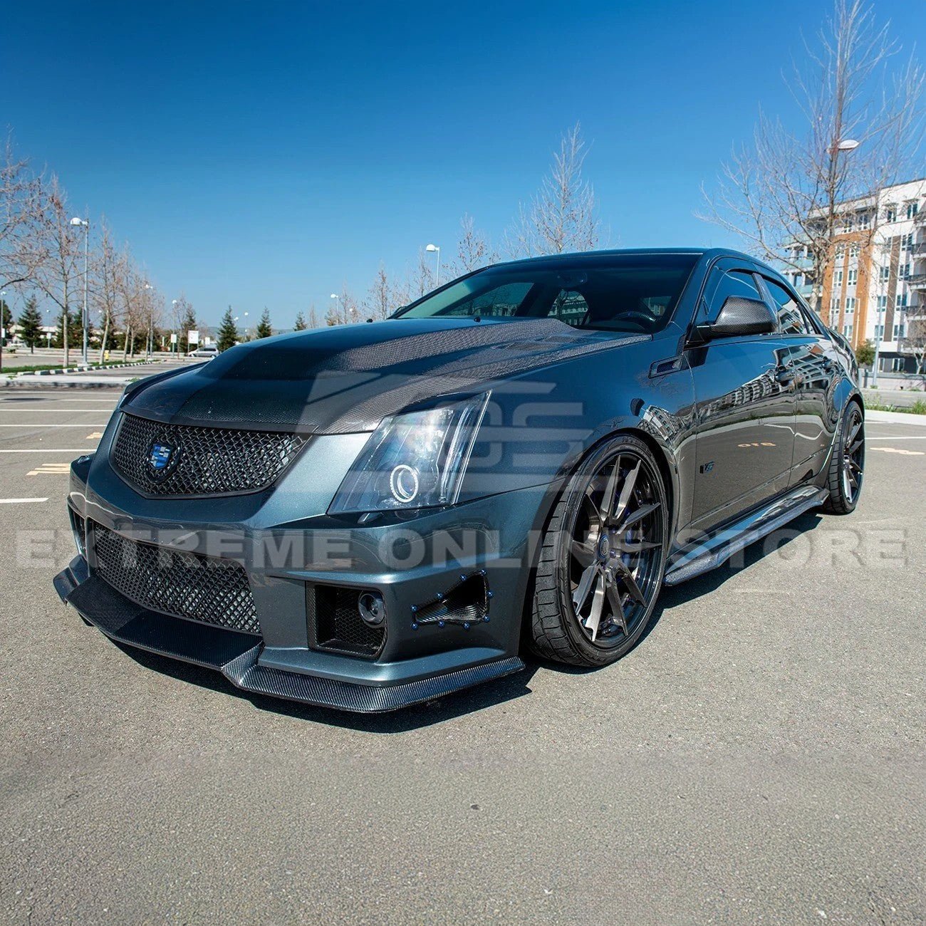 Cadillac CTS-V Carbon Fiber Front Lip & Side Skirt Package 2003–2008