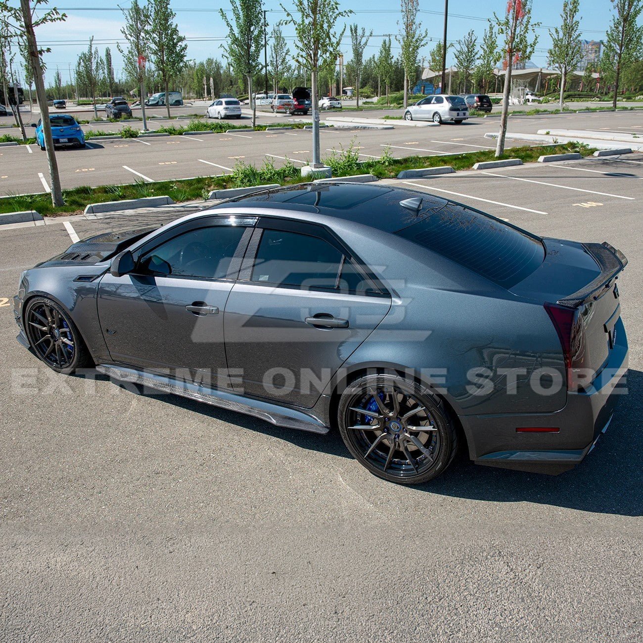 Cadillac CTS-V Carbon Fiber Front Lip & Side Skirt Package 2003–2008