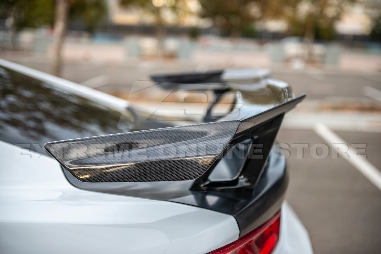 Chevrolet Camaro 6th Gen ZL1 1LE Style Gloss Black Carbon Fiber High Wing Rear Trunk Spoiler 2016-2024