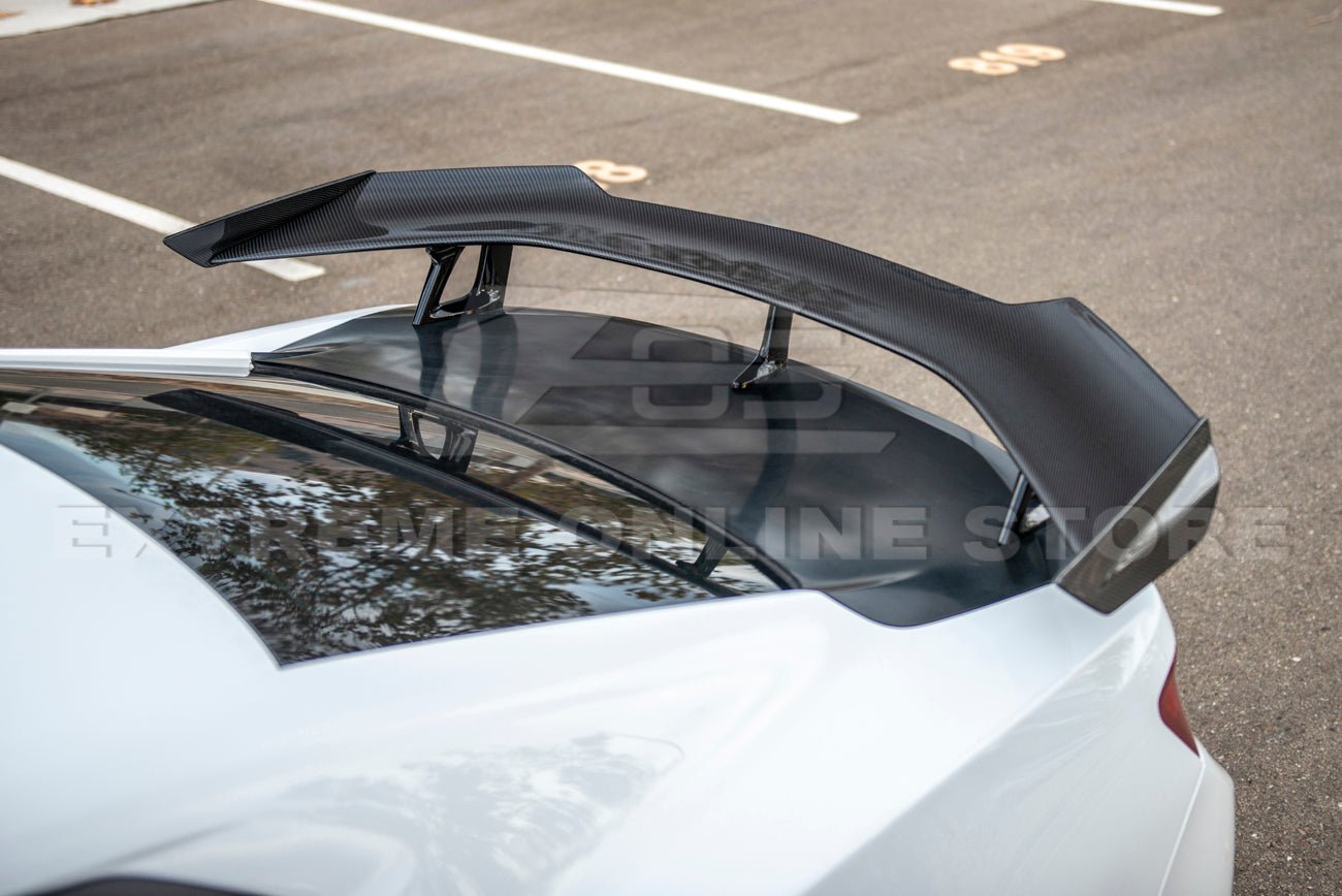 Chevrolet Camaro 6th Gen ZL1 1LE Style Gloss Black Carbon Fiber High Wing Rear Trunk Spoiler 2016-2024