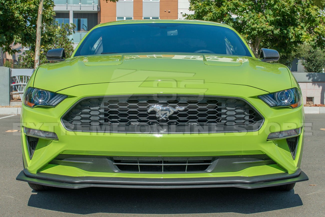 Ford Mustang S550 Facelift GT EcoBoost Front Splitter Lip Primer Black 2018-2022