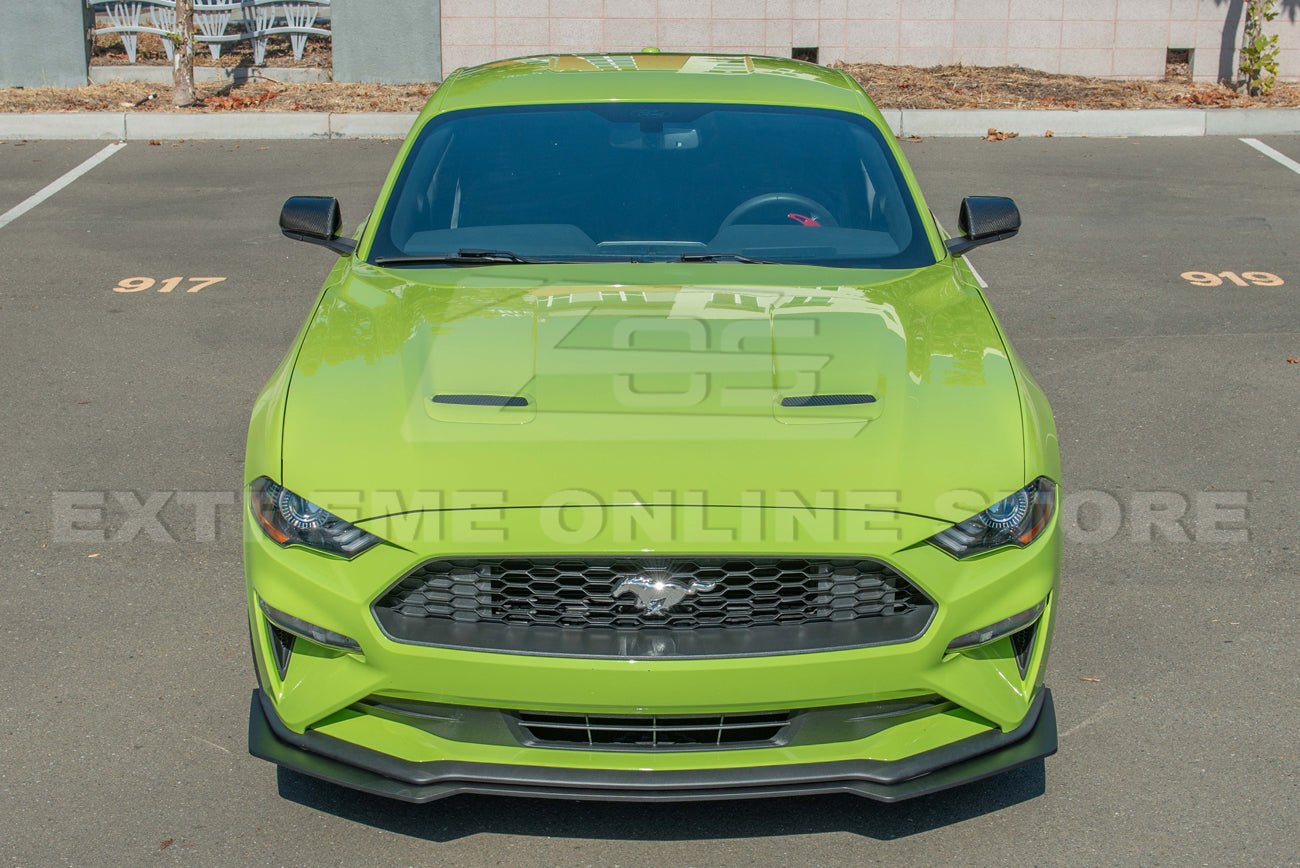 Ford Mustang S550 Facelift GT EcoBoost Front Splitter Lip Primer Black 2018-2022
