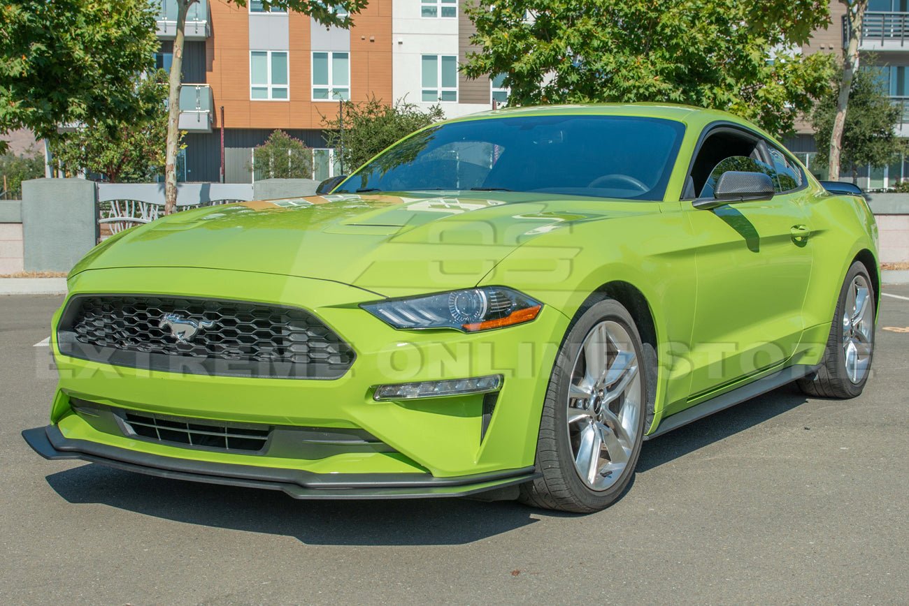 Ford Mustang S550 Facelift GT EcoBoost Front Splitter Lip Primer Black 2018-2022