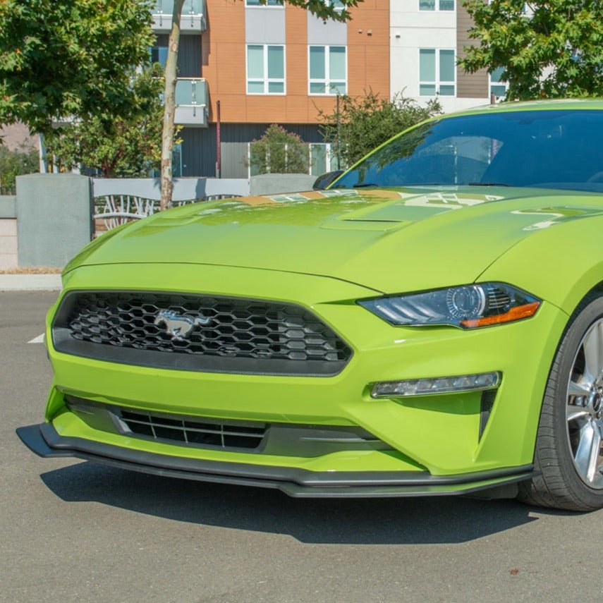 Ford Mustang S550 Facelift GT EcoBoost Front Splitter Lip Primer Black 2018-2022