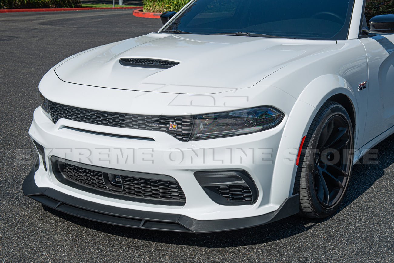 Dodge Charger LD SRT Widebody Performance Style Matte Gloss Black Front Lip Splitter 2020-Up