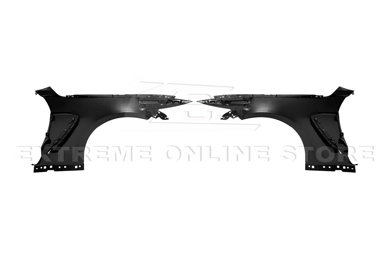 Ford Mustang S550 GT350 Style Front Side Fenders Primer Black 2015-2017