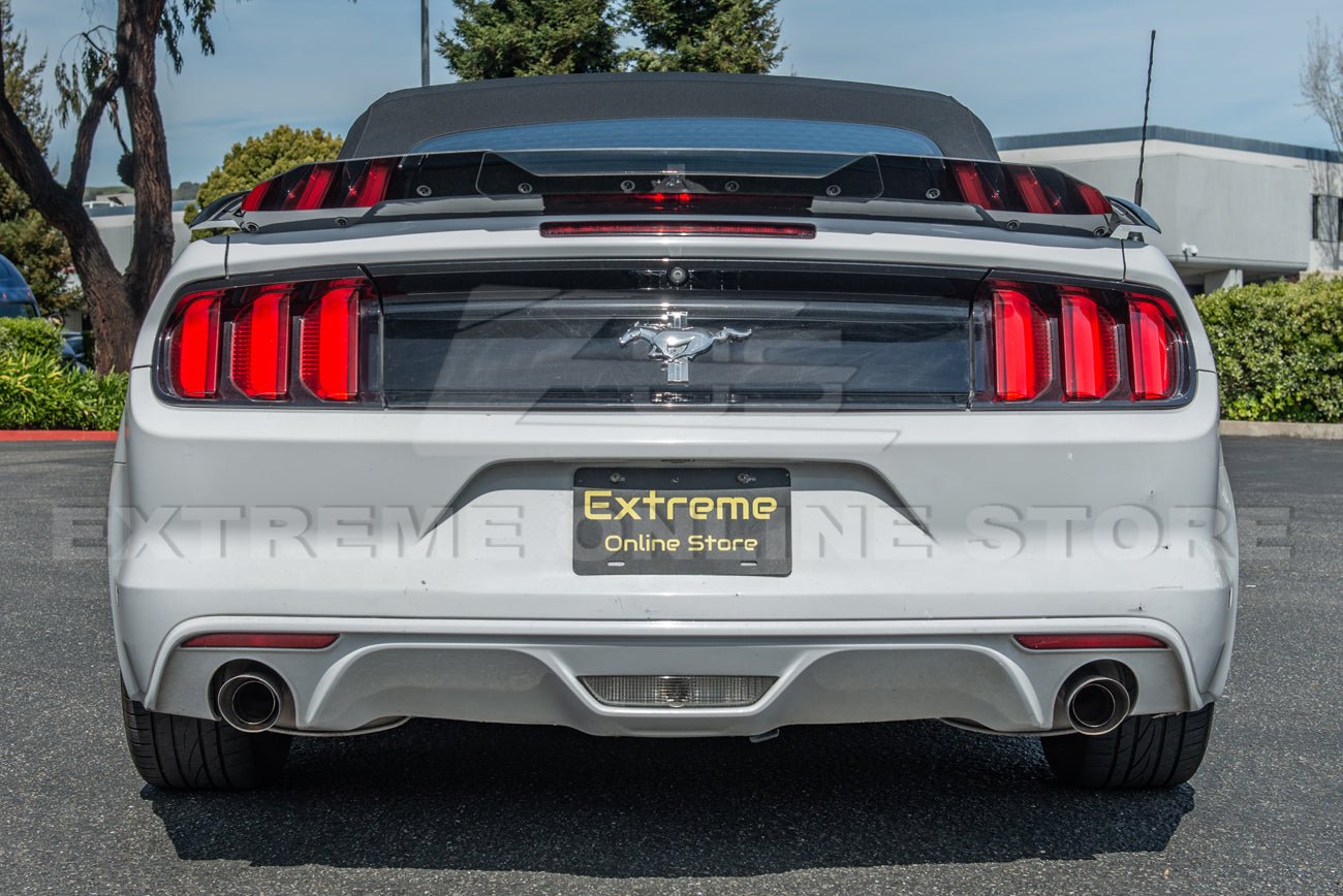 Ford Mustang S550 GT350 Track Style Smoke Clear Wickerbill Rear Spoiler Insert 2015-2023