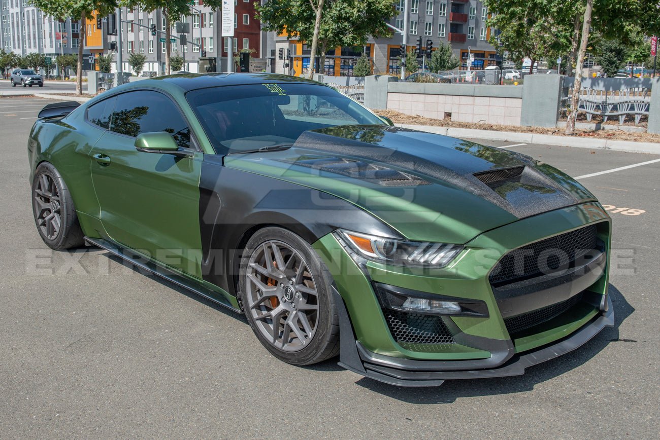 Ford Mustang S550 GT350 Style Front Side Fenders Primer Black 2015-2017