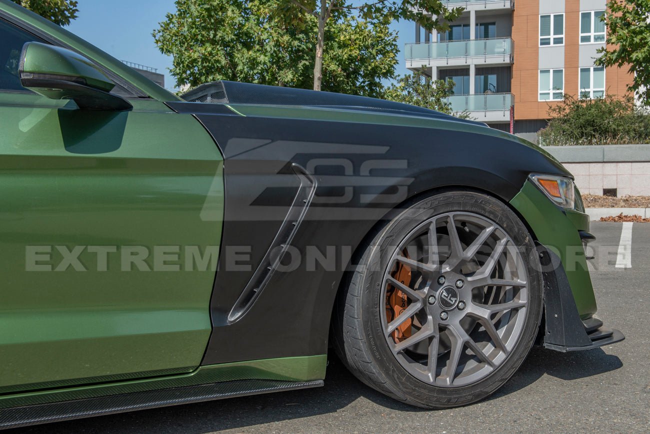 Ford Mustang S550 GT350 Style Front Side Fenders Primer Black 2015-2017