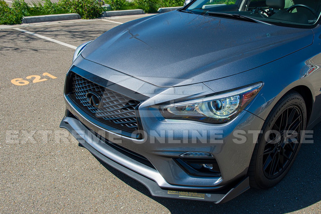 Infiniti Q50 Gloss Black Front Bumper Grille Cover 2018-Up