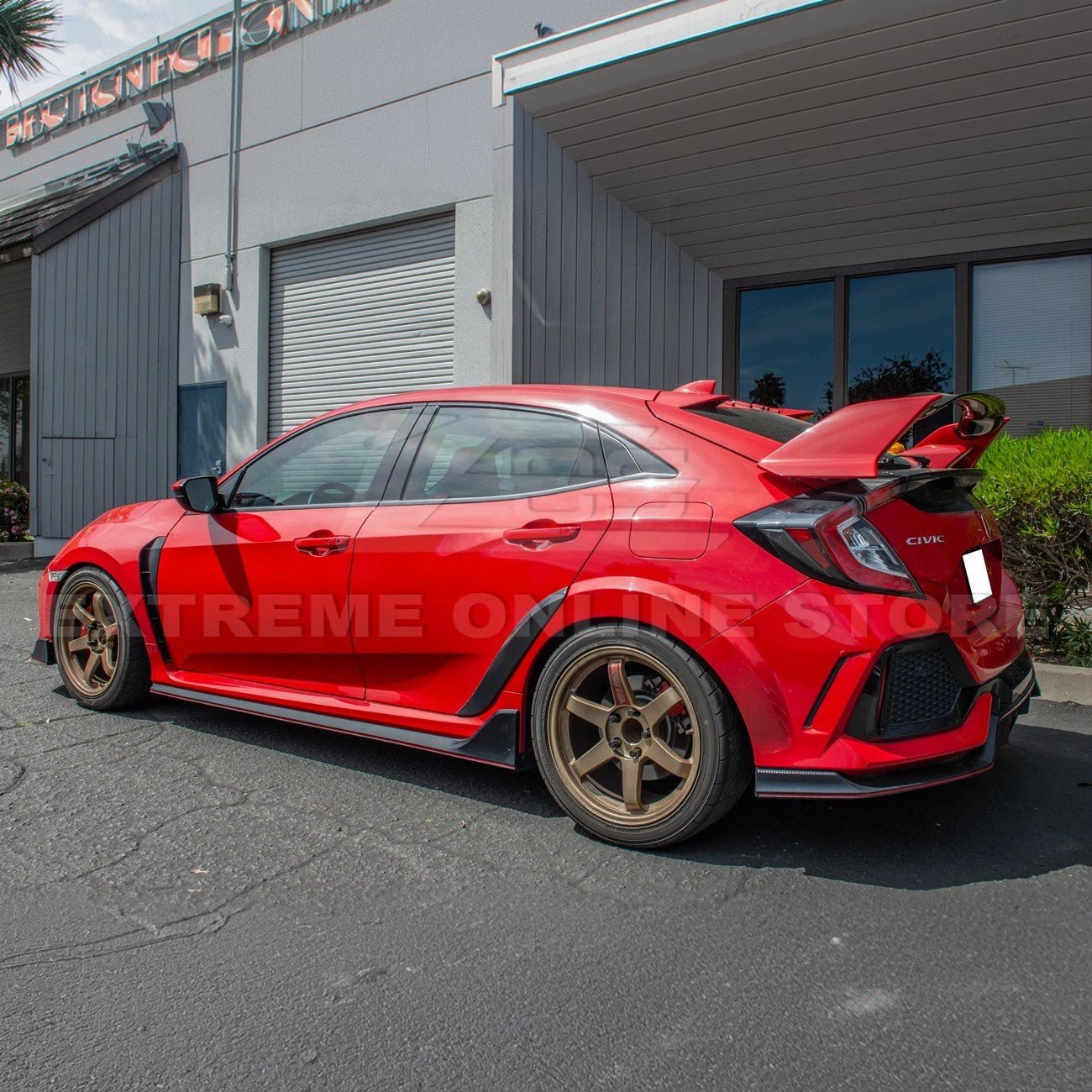 Honda Civic Type R FK8 Varis Style Carbon Fiber Rear Door Fender Trim Covers 2017-2021