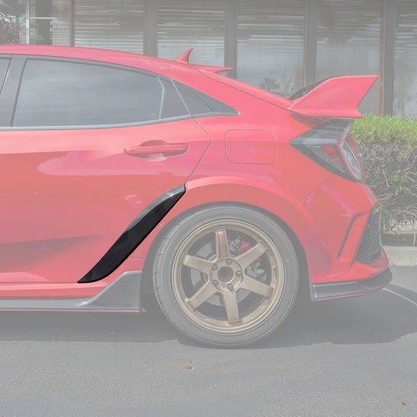 Honda Civic Type R FK8 Varis Style Carbon Fiber Rear Door Fender Trim ...