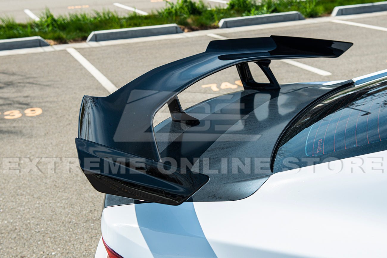 Chevrolet Camaro 6th Gen ZL1 1LE Style Gloss Black Carbon Fiber High Wing Rear Trunk Spoiler 2016-2024