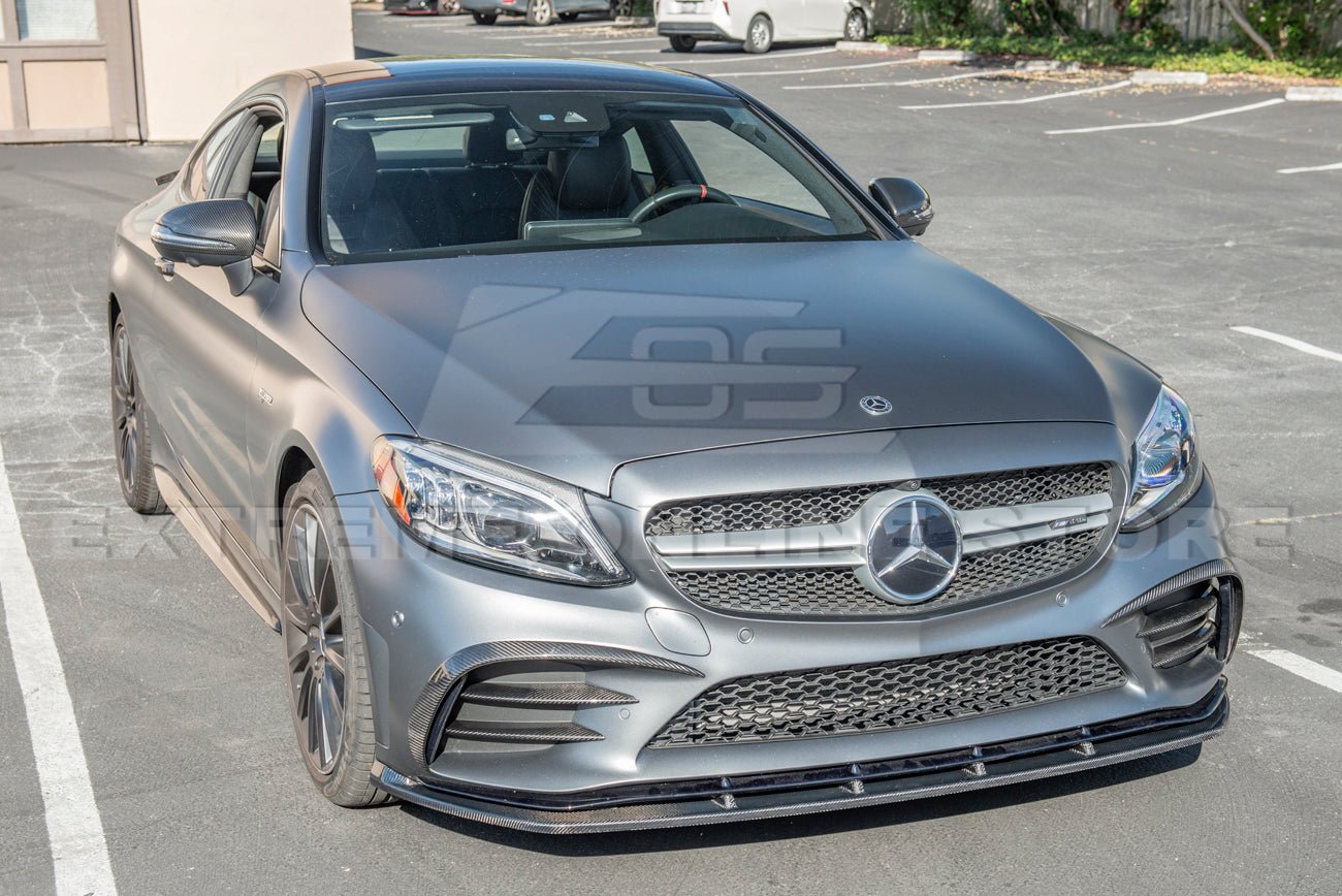 Mercedes-Benz C-Class W205 C205 AMG Style Carbon Fiber Front Splitter Lip 2019-Up
