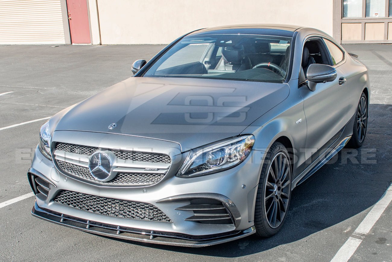 Mercedes-Benz C-Class W205 C205 AMG Style Carbon Fiber Front Splitter Lip 2019-Up