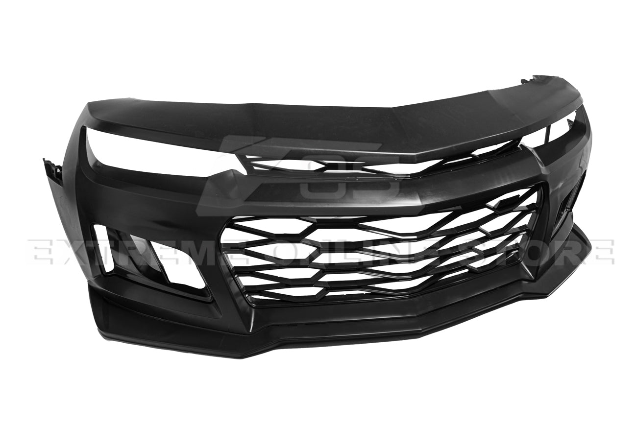 Chevrolet Camaro 5th Gen ZL1 Style Primed Black Front Bumper Kit 2014-2015