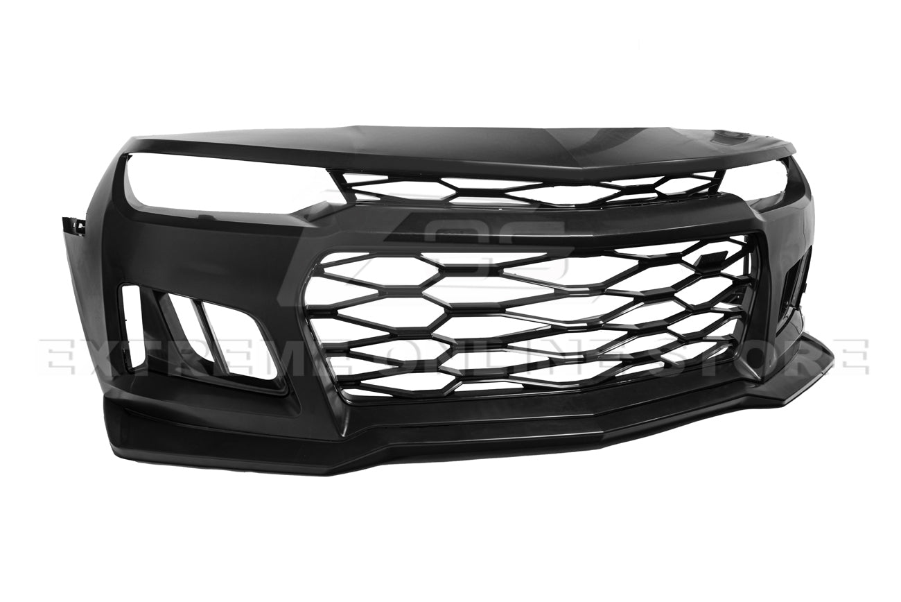 Chevrolet Camaro 5th Gen ZL1 Style Primed Black Front Bumper Kit 2014-2015