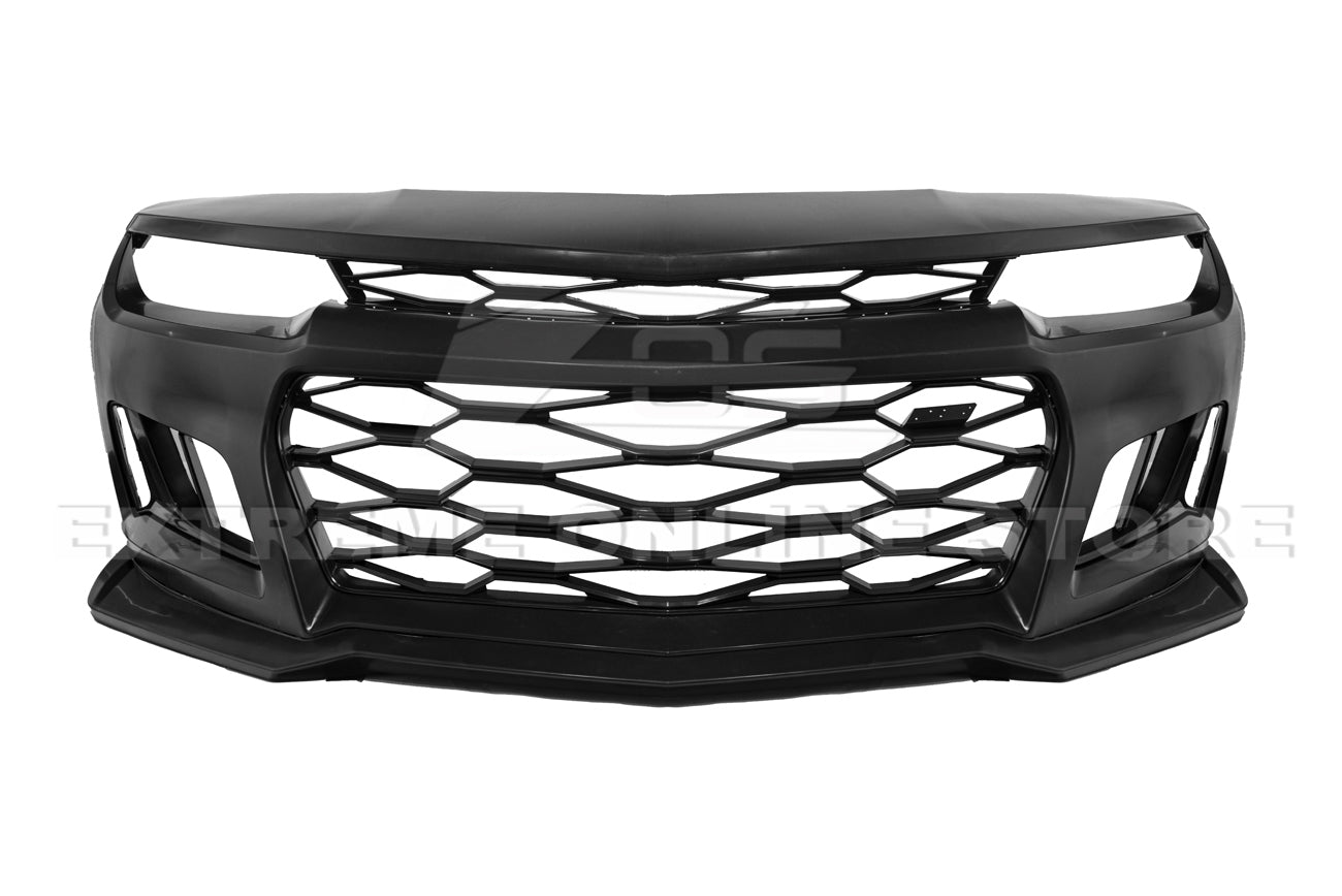 Chevrolet Camaro 5th Gen ZL1 Style Primed Black Front Bumper Kit 2014-2015