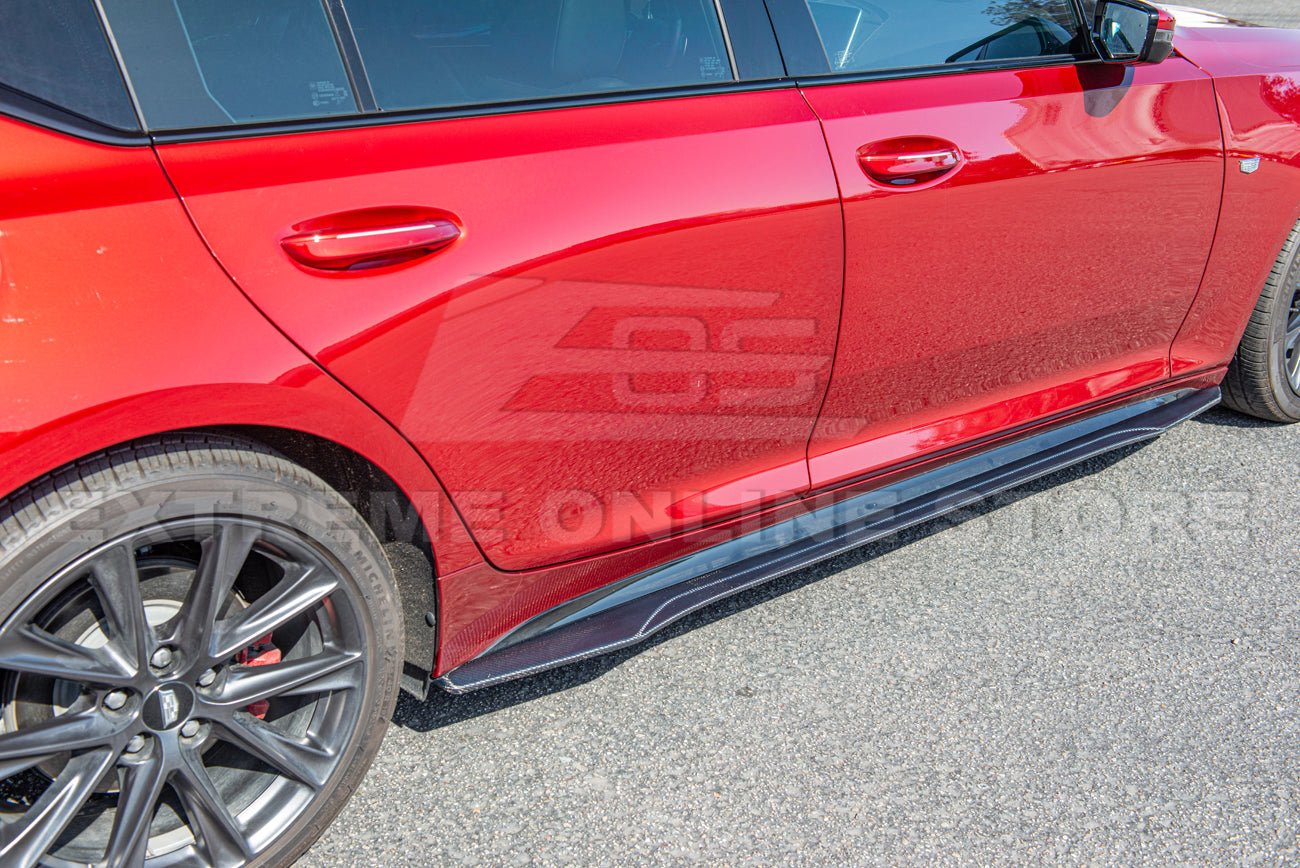 Cadillac CT5 Carbon Package Style Dry Carbon Fiber Side Skirts 2020-Up