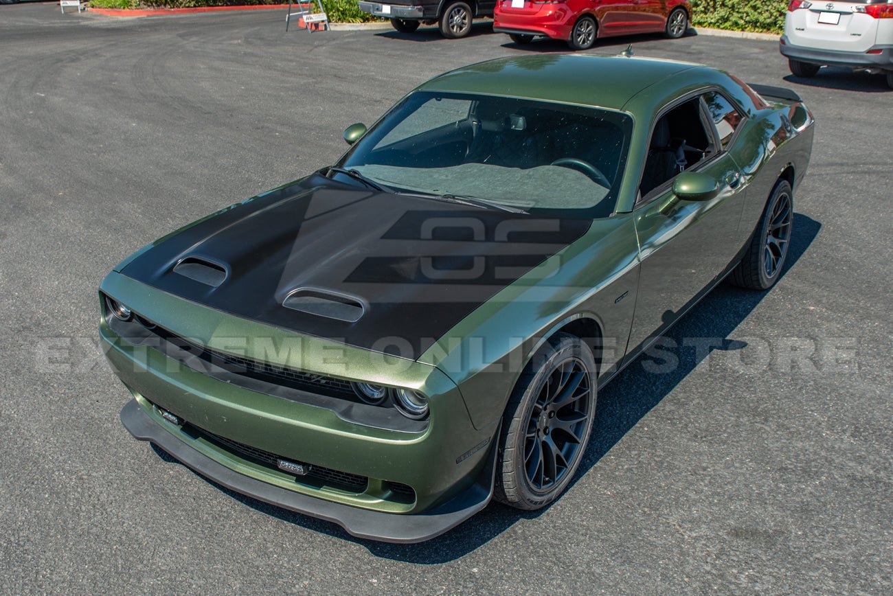 Dodge Challenger LC Hellcat Redeye Style Primer Black Front Hood 2008-Up
