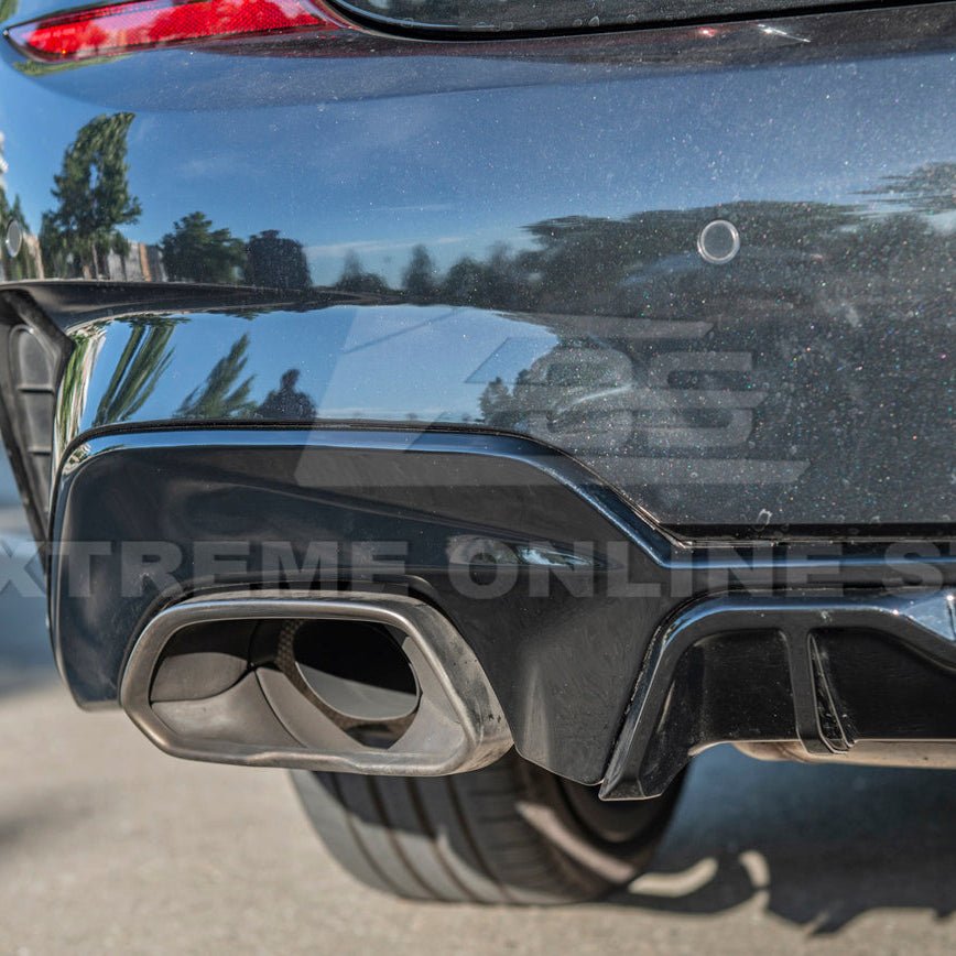 BMW G20 M340i M Performance Style Gloss Black Rear Bumper Lower Diffuser 2019-Up