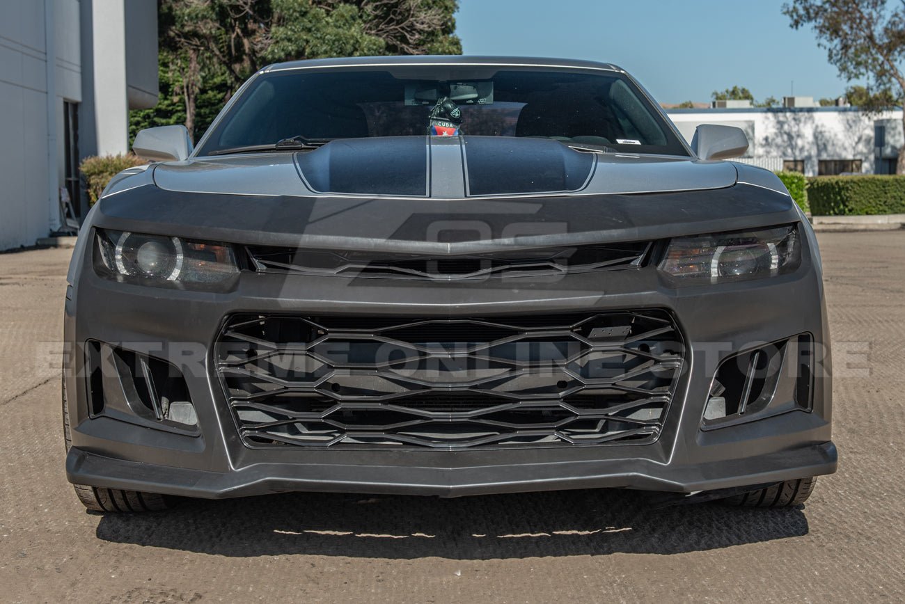 Chevrolet Camaro 5th Gen ZL1 Style Primed Black Front Bumper Kit 2014-2015