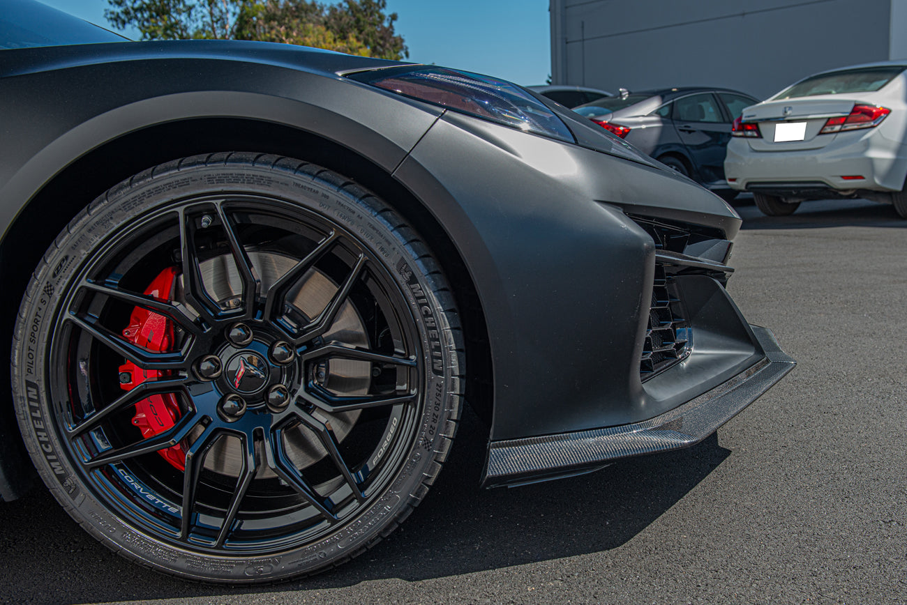 Corvette C8 Z06 Carbon Fiber 3 Pieces Front Lip Splitter