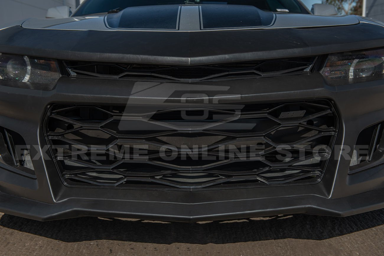 Chevrolet Camaro 5th Gen ZL1 Style Primed Black Front Bumper Kit 2014-2015