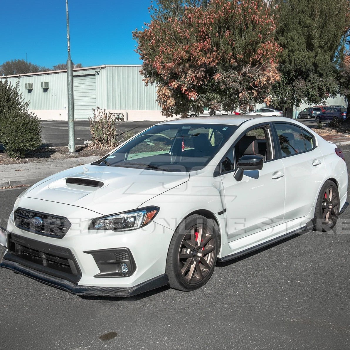 Subaru WRX STI VA CS Version 2 Carbon Fiber Primer Black Side Skirts Rocker Panels 2015-2021