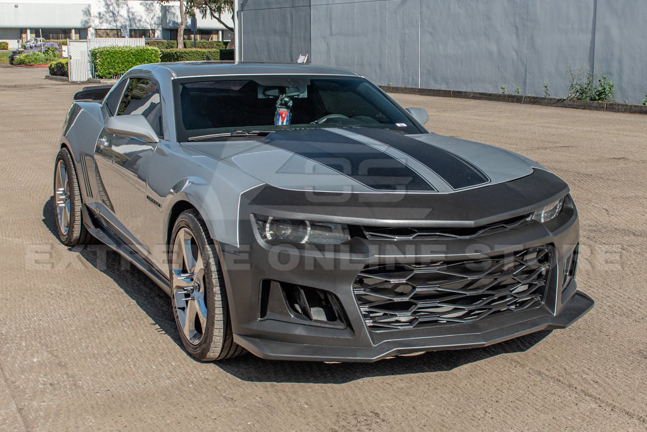 Chevrolet Camaro 5th Gen ZL1 Style Primed Black Front Bumper Kit 2014-2015