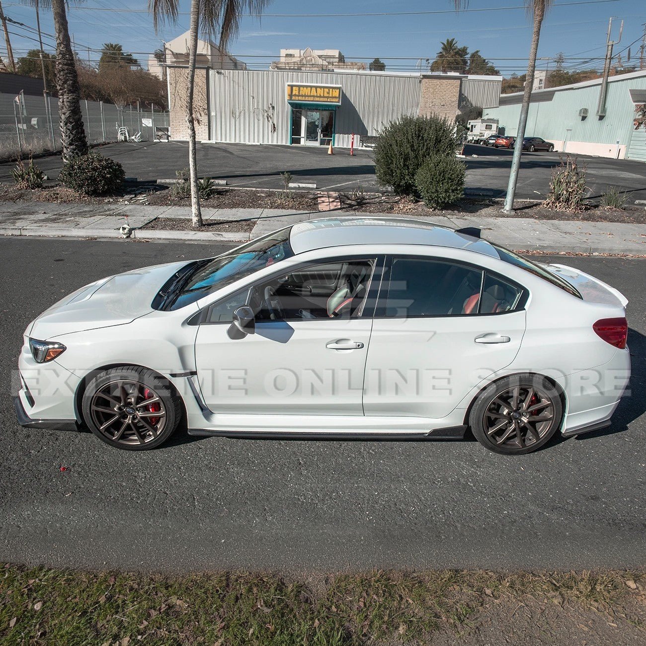 Subaru WRX STI VA CS Version 2 Carbon Fiber Primer Black Side Skirts Rocker Panels 2015-2021
