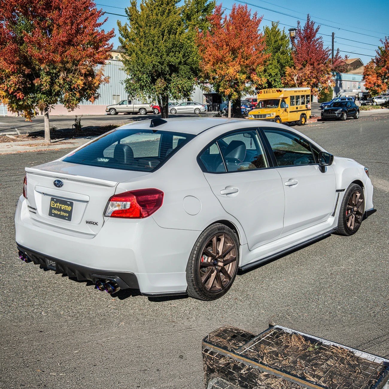 Subaru WRX STI VA CS Style Carbon Fiber Primer Black Side Skirts Rocker Panels 2015-2021