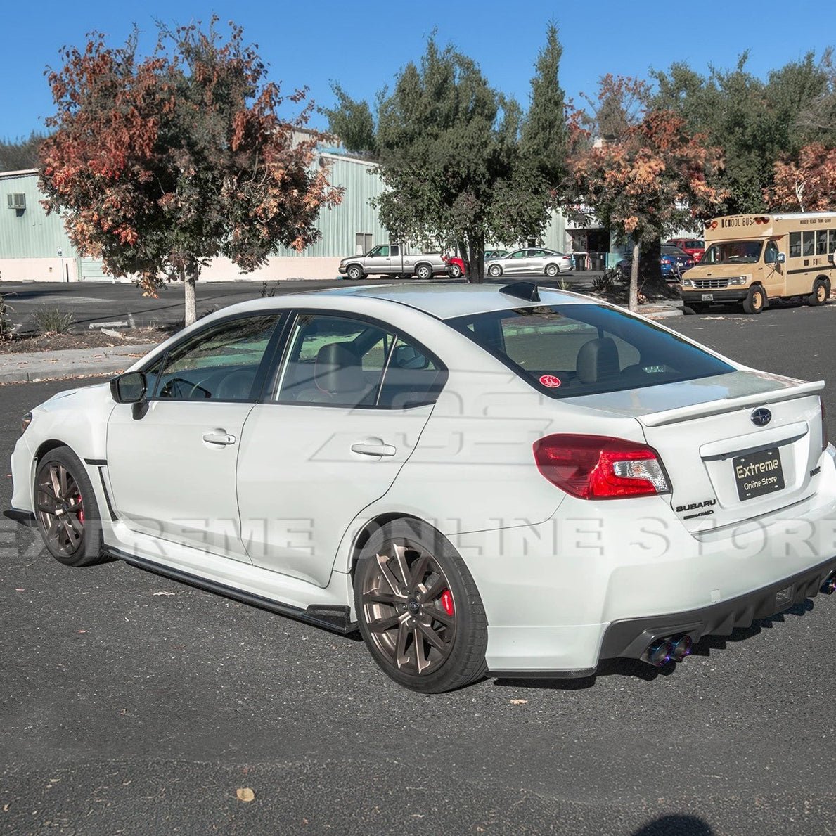 Subaru WRX STI VA CS Version 2 Carbon Fiber Primer Black Side Skirts Rocker Panels 2015-2021