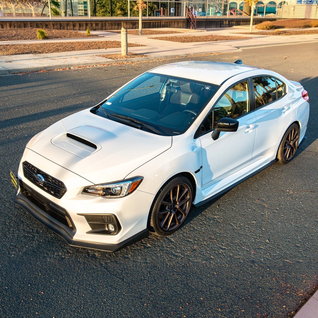 Subaru WRX STI VA CS Style Carbon Fiber Primer Black Side Skirts Rocker Panels 2015-2021