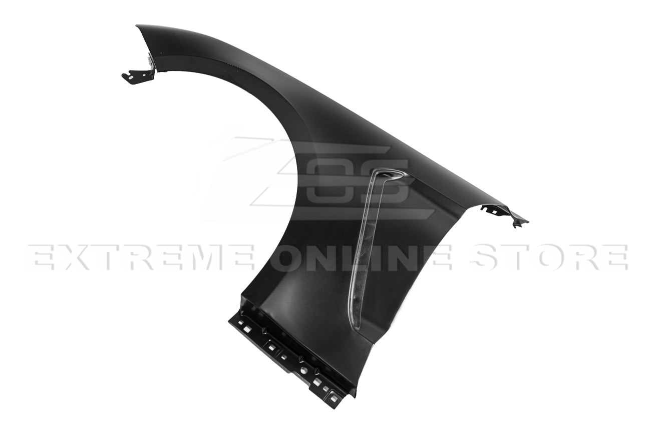 Ford Mustang S550 GT350 Style Matte Black Front Side Vented Fenders 2018-2023
