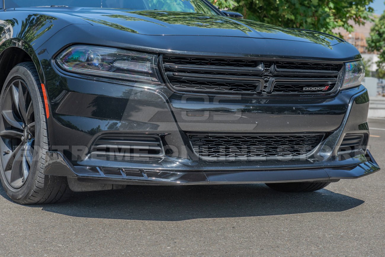Dodge Charger LD SRT Style Gloss Black Front Lip Splitter 2015-Up