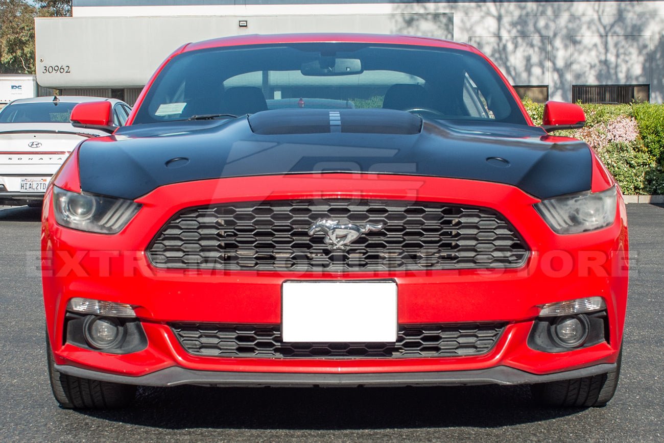 Ford Mustang S550 GT500 Style Primed Black Aluminum Front Hood 2015-2023